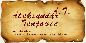 Aleksandar Tenjović vizit kartica